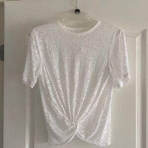 lululemon athletica White Patterned Twist Tee